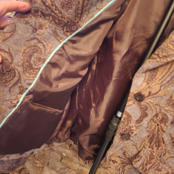 Roth Lecover California  Brown Paisley Blazer Elegant Suit Jacket - Picture 8 of 11